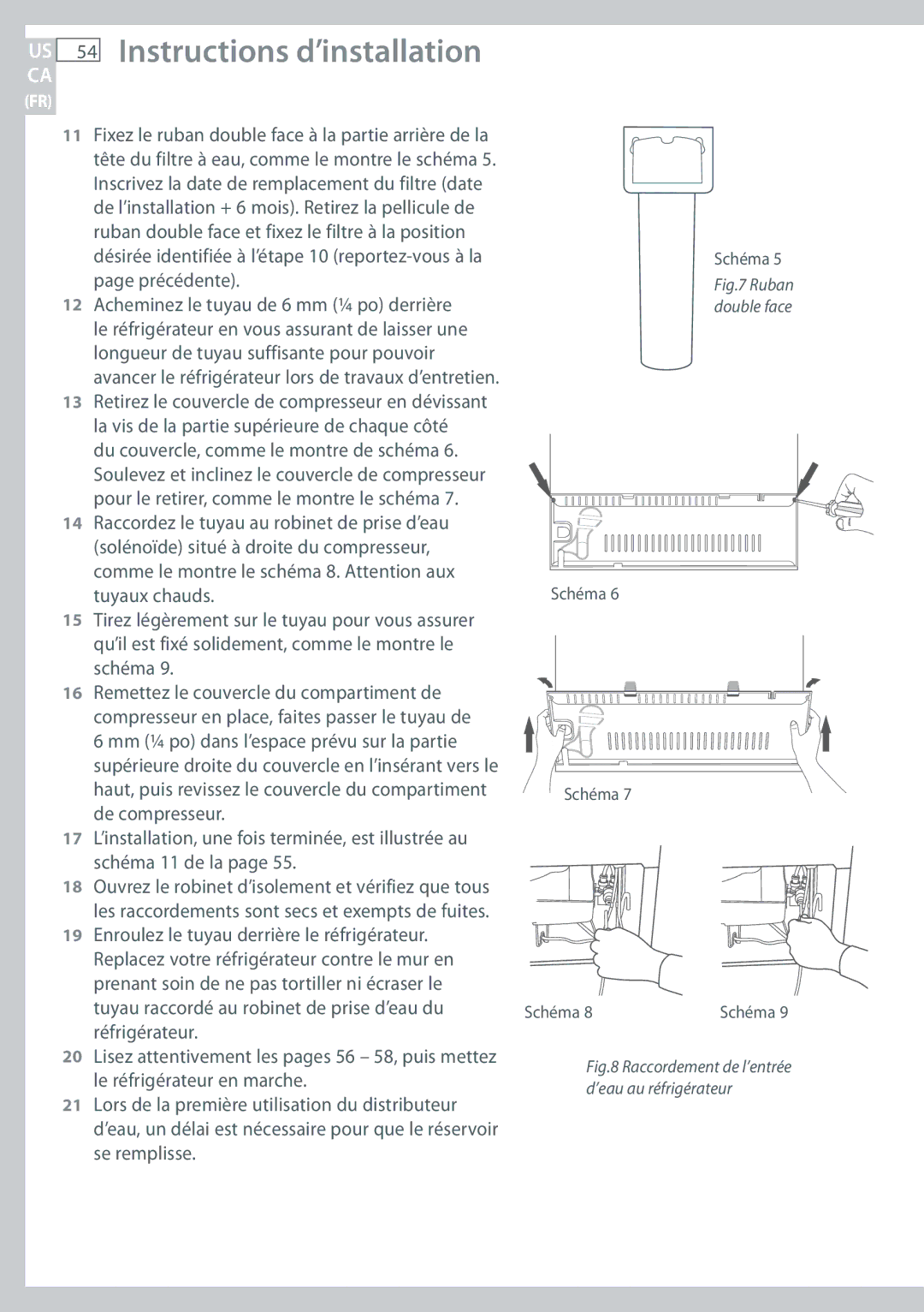 Fisher & Paykel RF170, RF135 installation instructions Schéma 5 